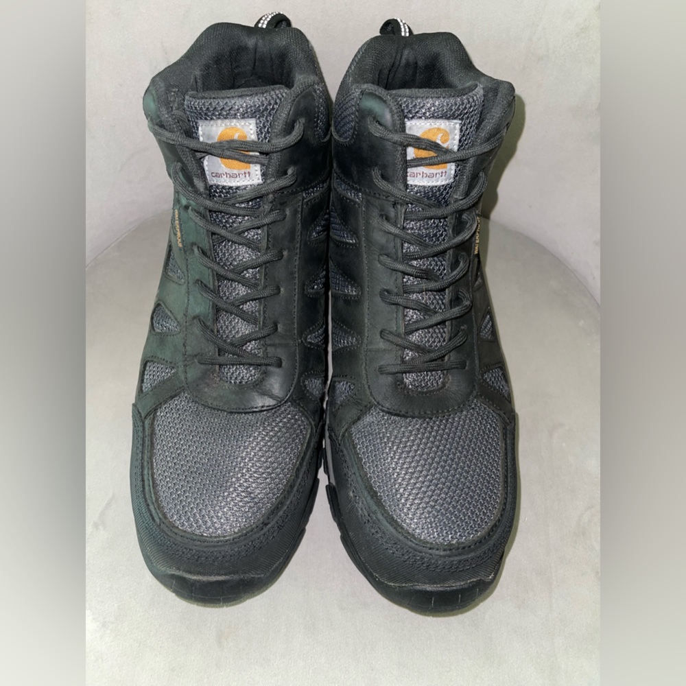 Carhartt Shoes Men 10 Oxford Lightweight Steel Toe Hiker Black Leather